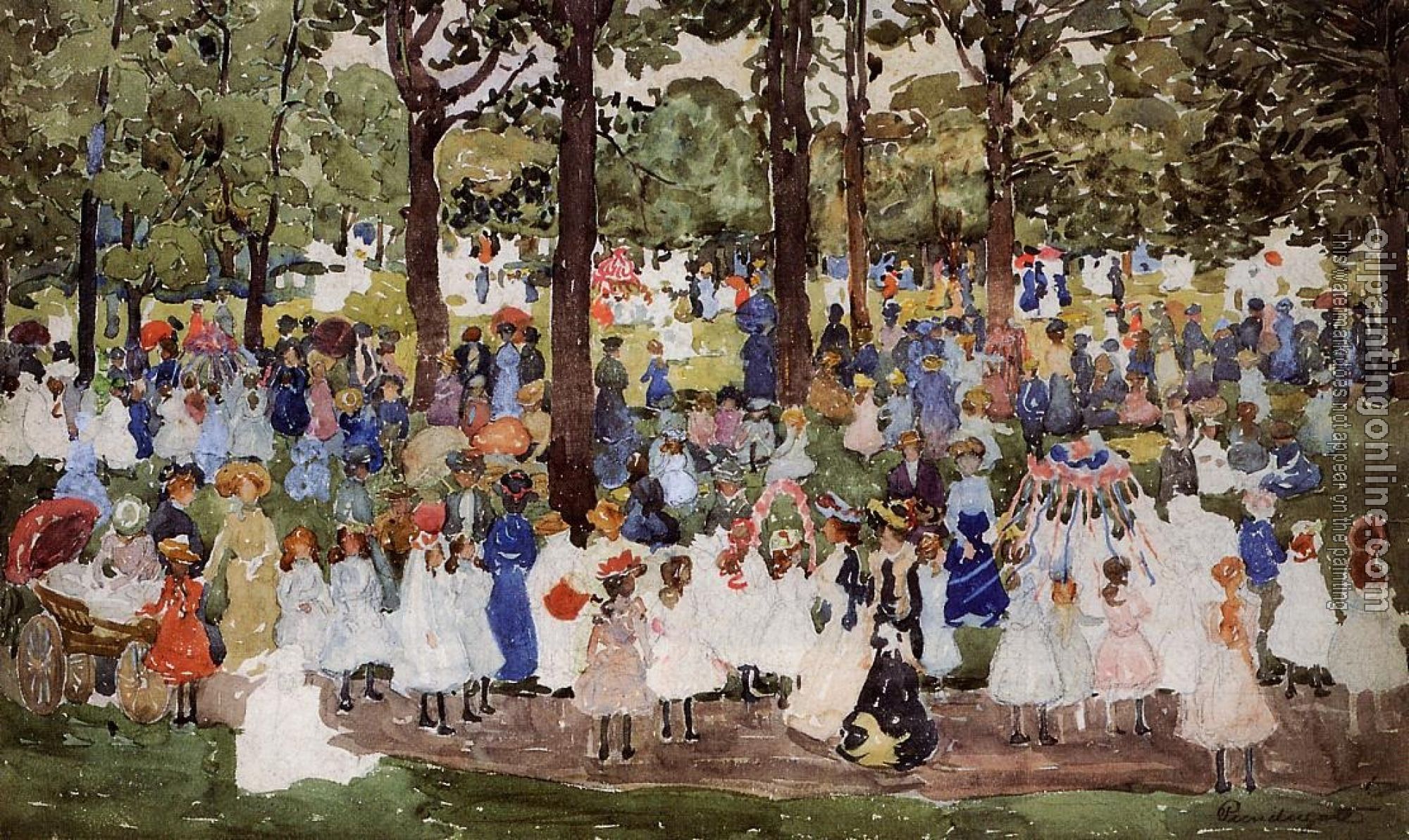 Prendergast, Maurice Brazil - May Day, Central Park